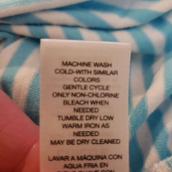 Chico's Striped Maxi Dress Sz 1 - Picture 6 of 7